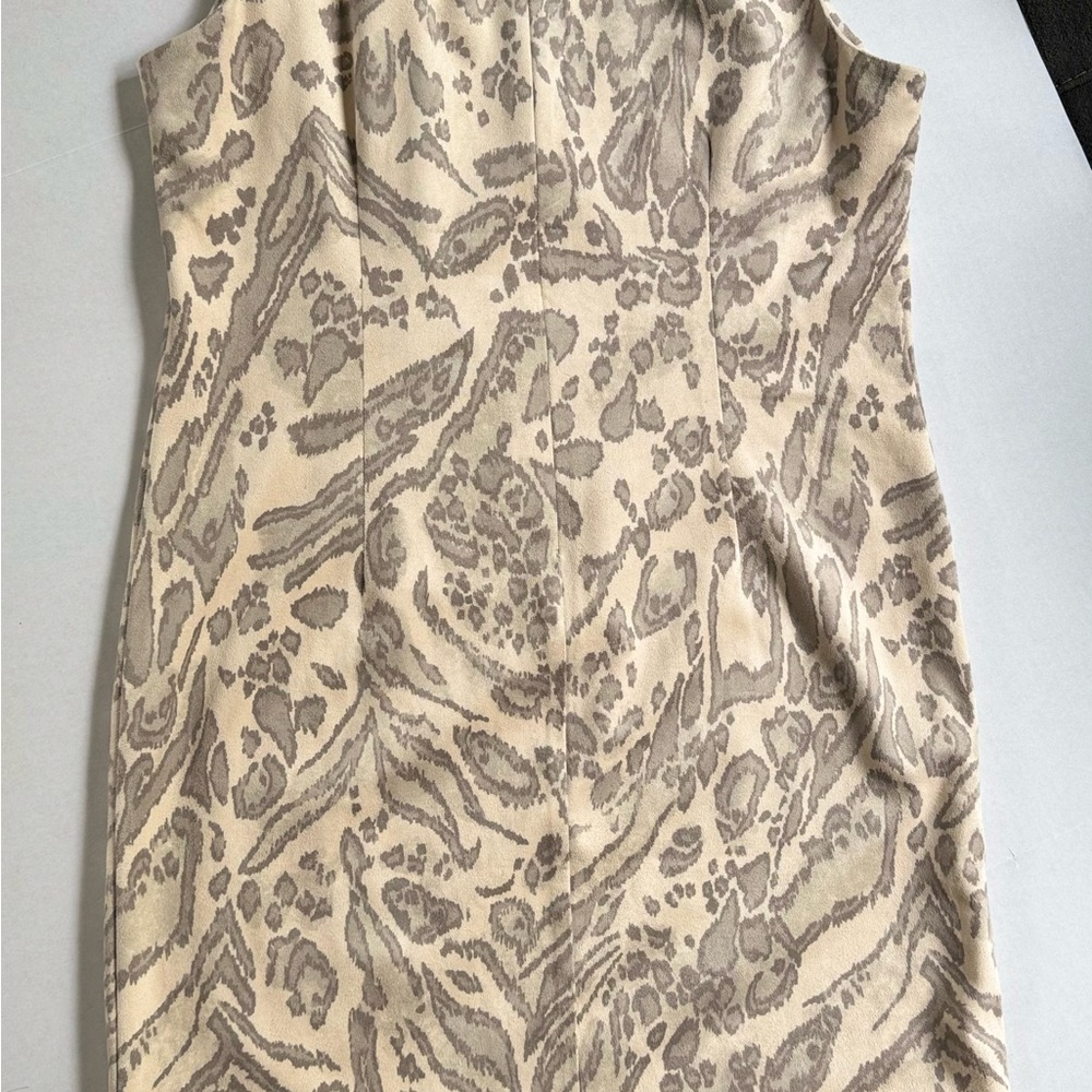 J Mclaughlin Women’s Xl Chic Beige Patterned Midi… - image 4